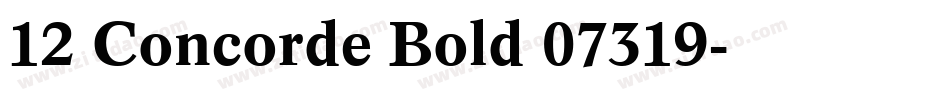 12 Concorde Bold 07319字体转换